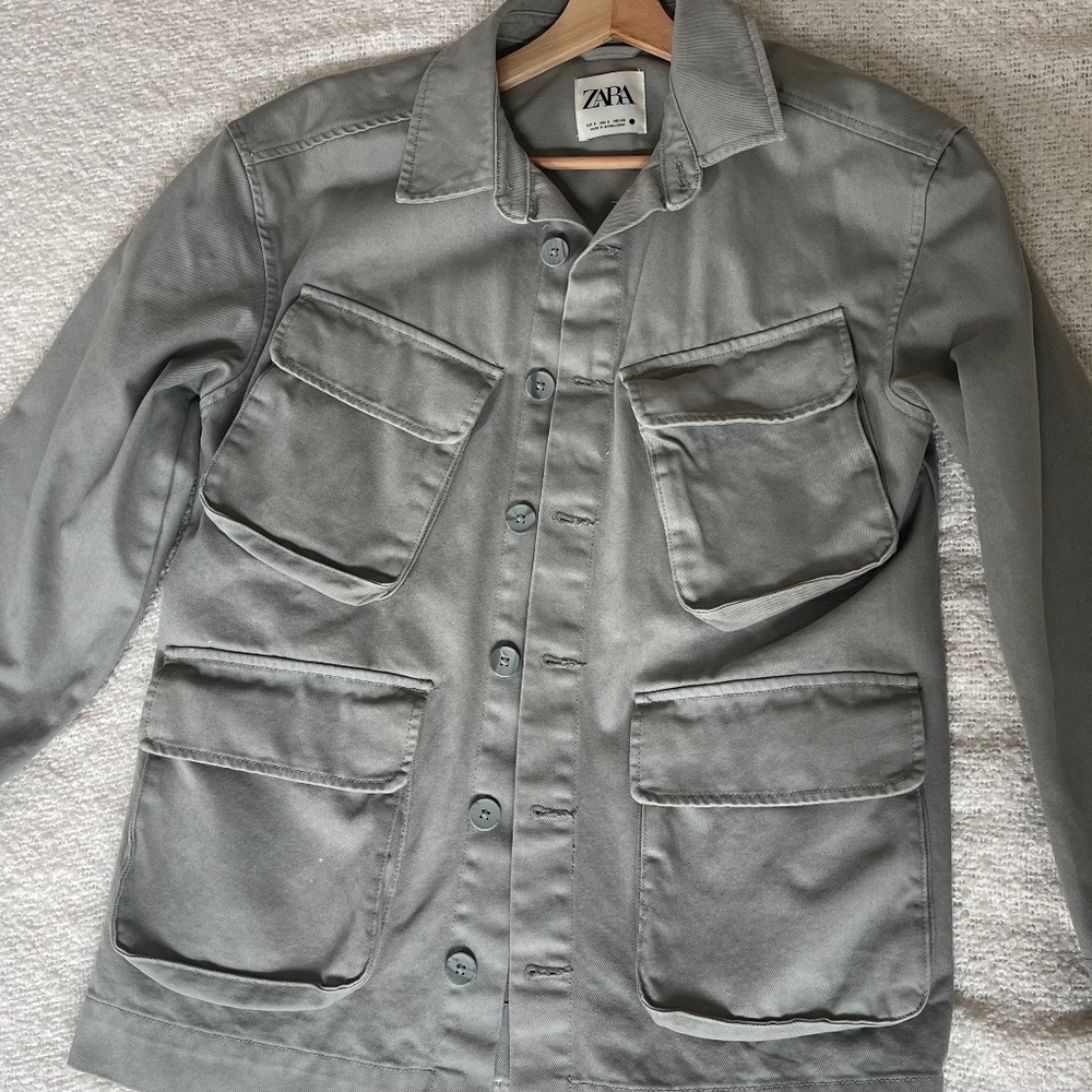 New Zara military cargo jacket